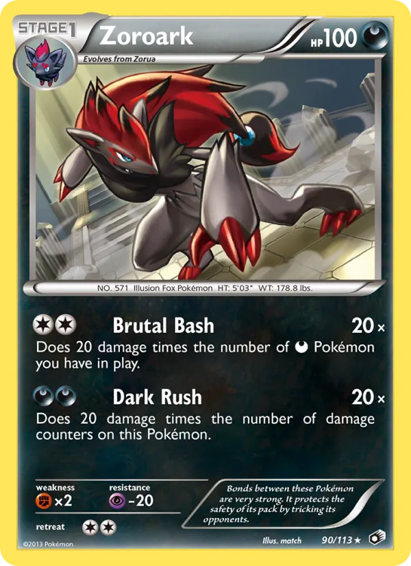 Zoroark — Legendary Treasures #90 (Pokémon TCG card)