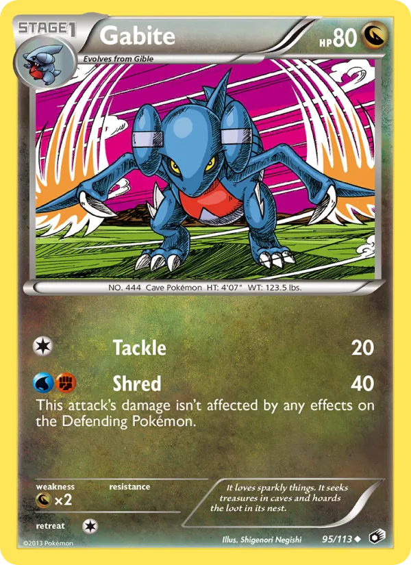 Gabite — Legendary Treasures #95 (Pokémon TCG card)