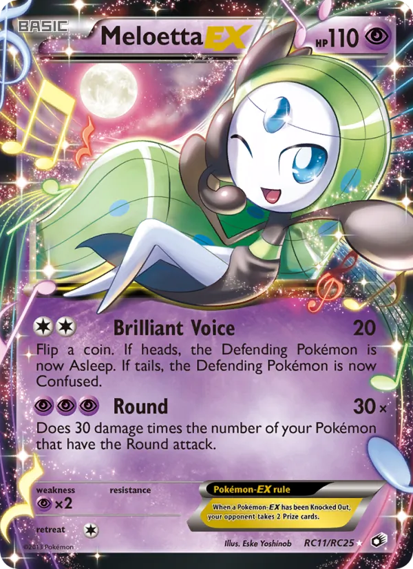 Meloetta-EX — Legendary Treasures #RC11 (Pokémon TCG card)