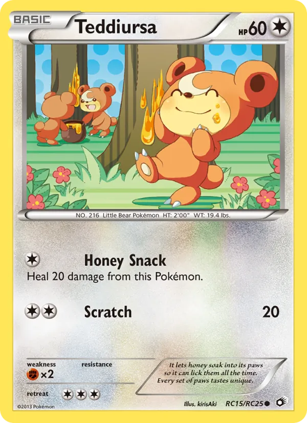 Teddiursa — Legendary Treasures #RC15 (Pokémon TCG card)