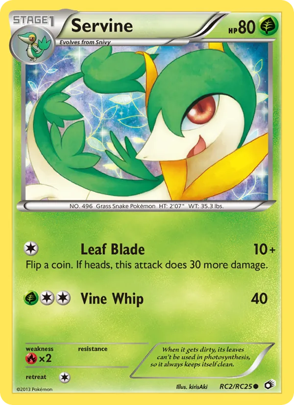 Servine — Legendary Treasures #RC2 (Pokémon TCG card)