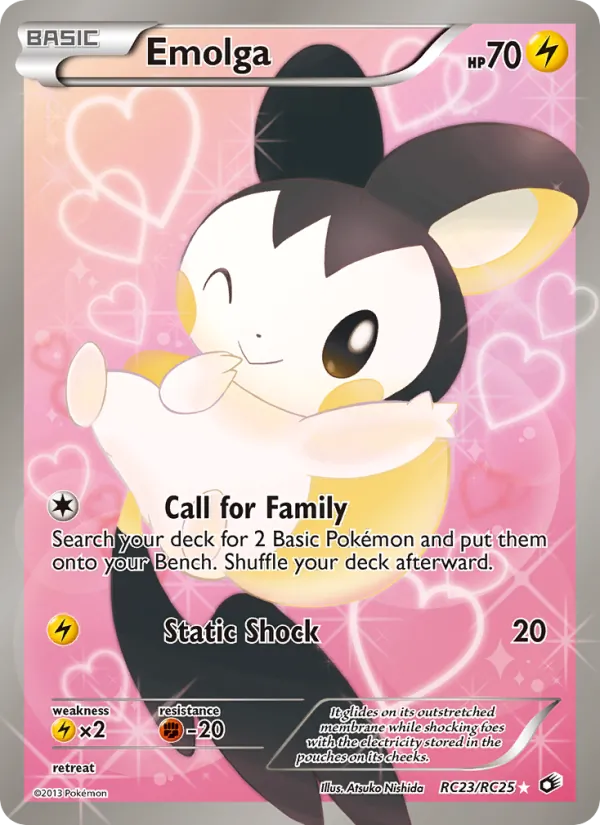 Emolga — Legendary Treasures #RC23 (Pokémon TCG card)