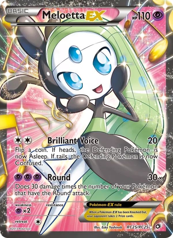 Meloetta-EX — Legendary Treasures #RC25 (Pokémon TCG card)