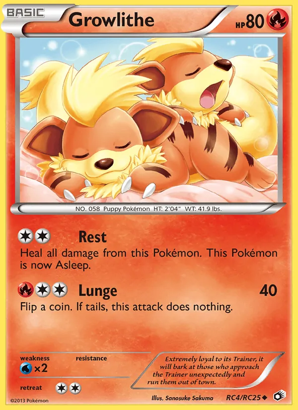 Growlithe — Legendary Treasures #RC4 (Pokémon TCG card)