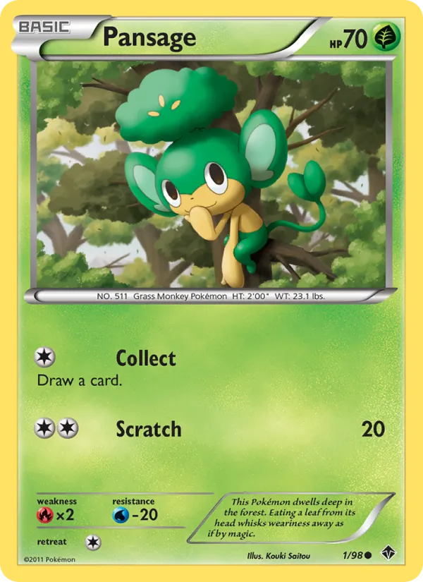 Pansage — Emerging Powers #1 (Pokémon TCG card)