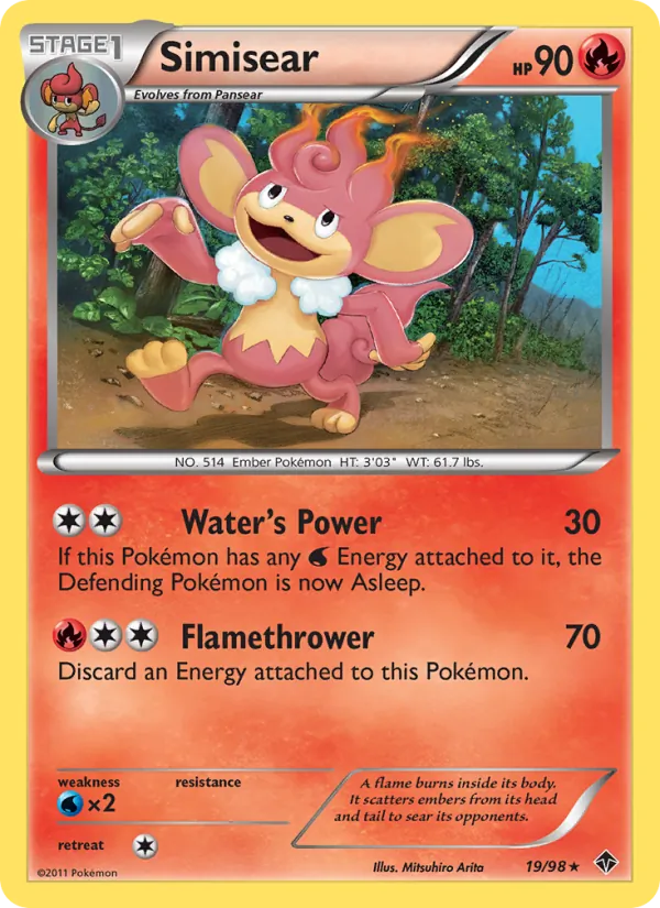 Simisear — Emerging Powers #19 (Pokémon TCG card)