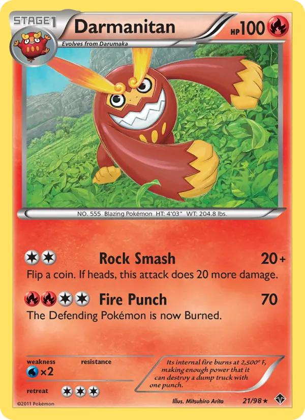 Darmanitan — Emerging Powers #21 (Pokémon TCG card)