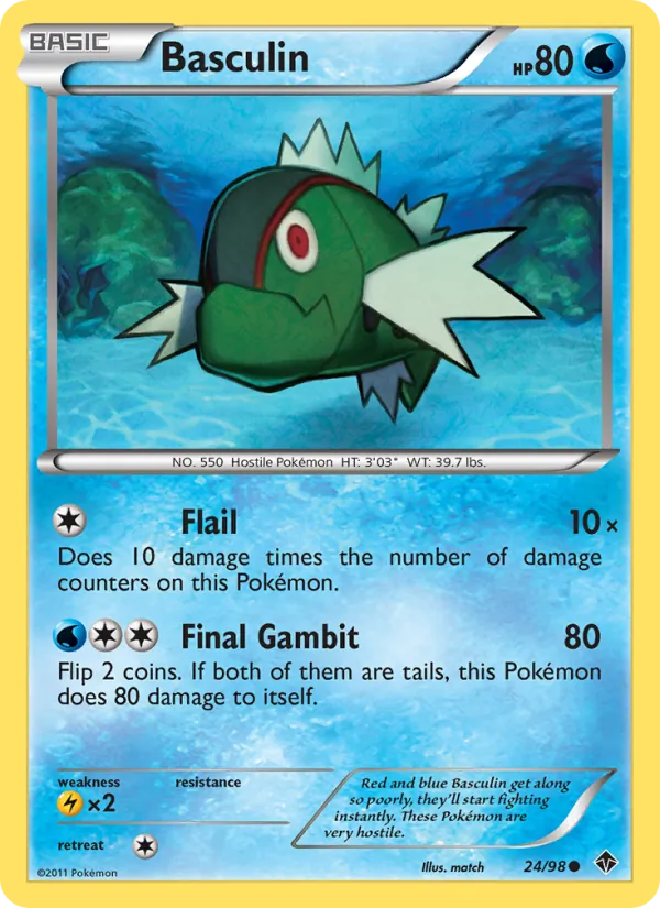 Basculin — Emerging Powers #24 (Pokémon TCG card)