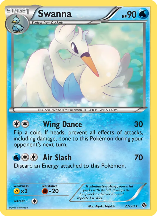 Swanna — Emerging Powers #27 (Pokémon TCG card)