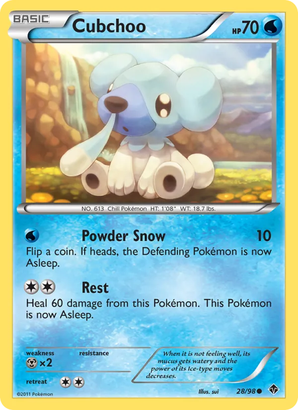 Cubchoo — Emerging Powers #28 (Pokémon TCG card)