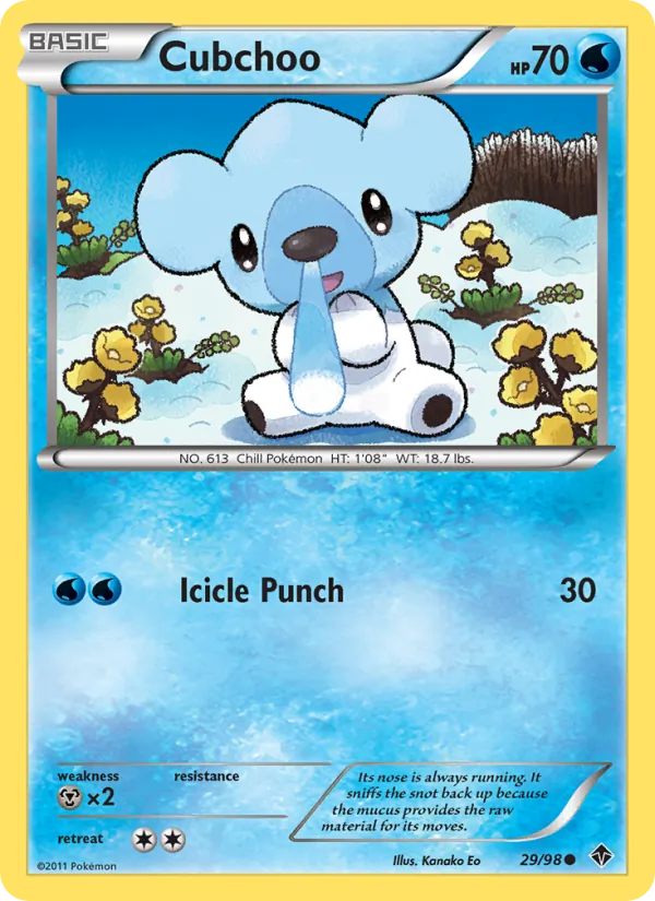 Cubchoo — Emerging Powers #29 (Pokémon TCG card)