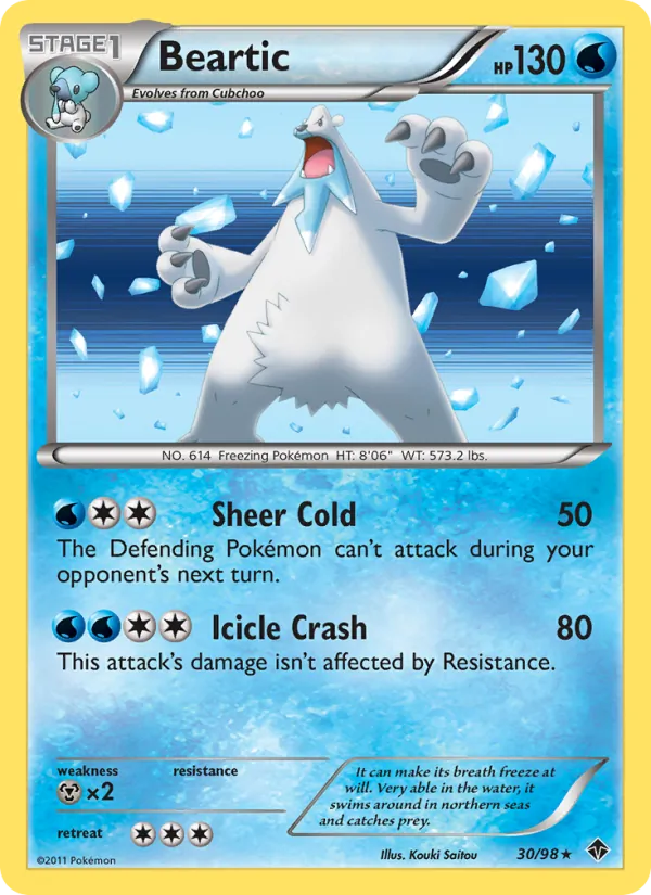Beartic — Emerging Powers #30 (Pokémon TCG card)
