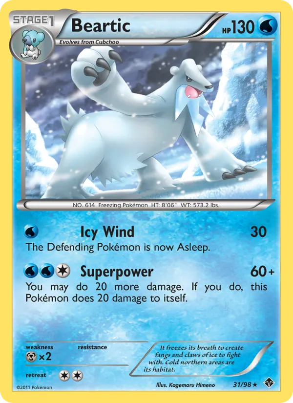 Beartic — Emerging Powers #31 (Pokémon TCG card)