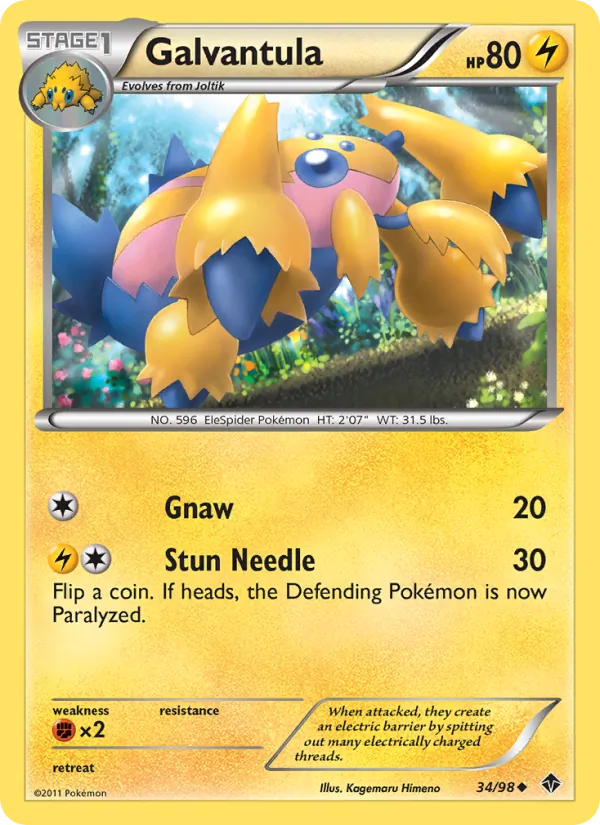 Galvantula — Emerging Powers #34 (Pokémon TCG card)