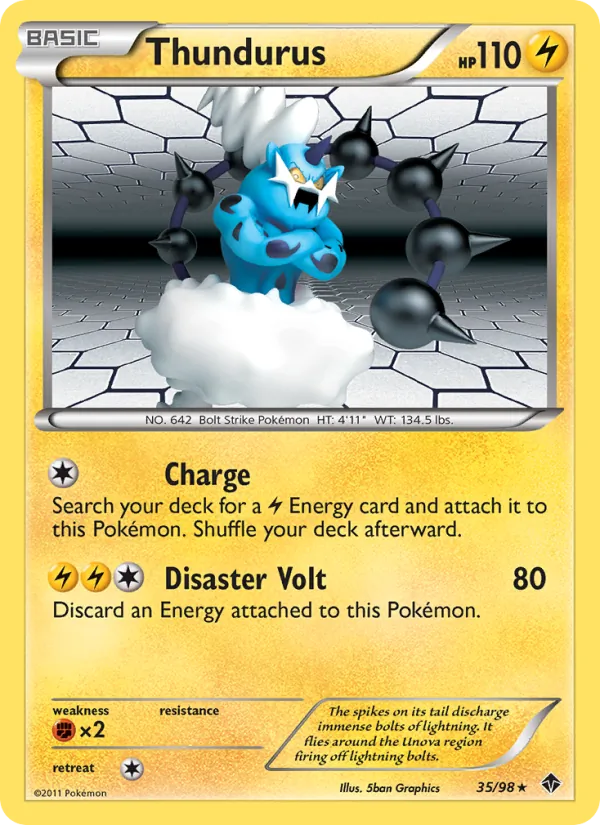Thundurus — Emerging Powers #35 (Pokémon TCG card)