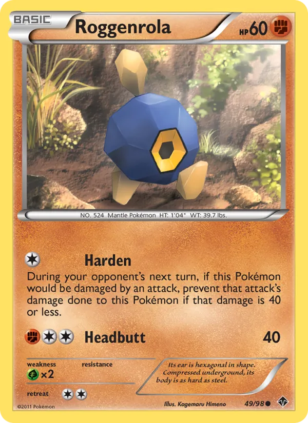 Roggenrola — Emerging Powers #49 (Pokémon TCG card)