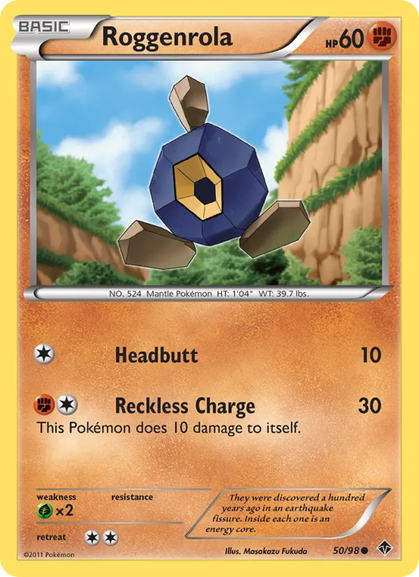 Roggenrola — Emerging Powers #50 (Pokémon TCG card)