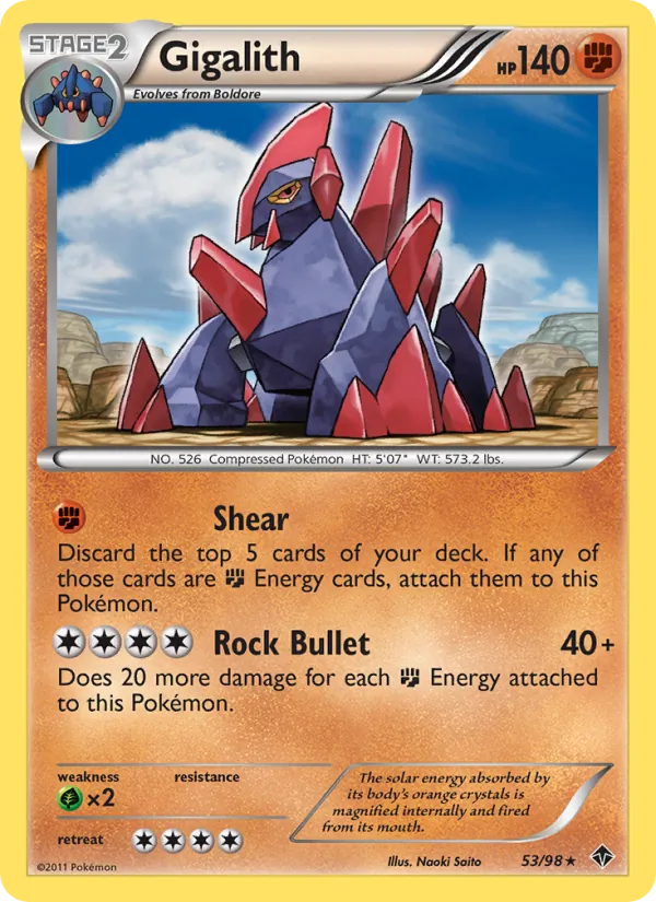 Gigalith — Emerging Powers #53 (Pokémon TCG card)