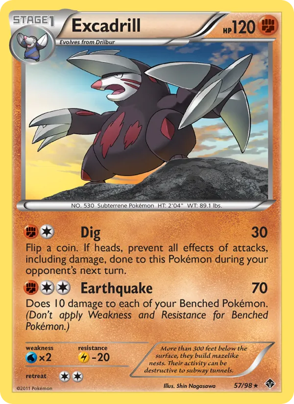 Excadrill — Emerging Powers #57 (Pokémon TCG card)