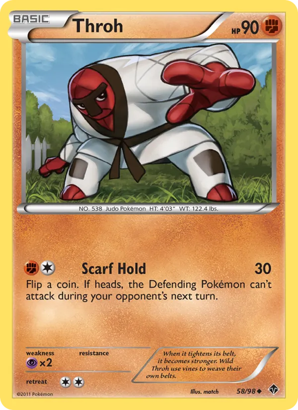 Throh — Emerging Powers #58 (Pokémon TCG card)