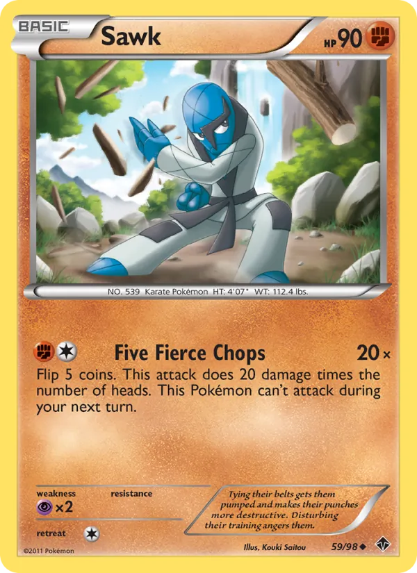 Sawk — Emerging Powers #59 (Pokémon TCG card)
