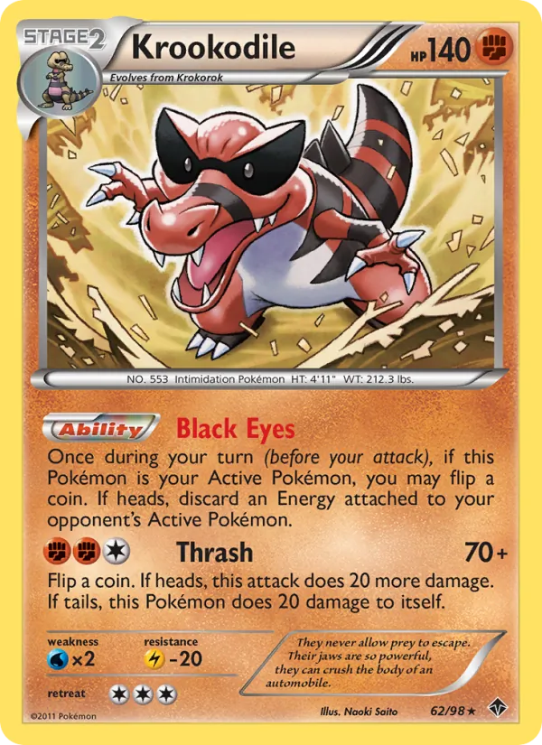 Krookodile — Emerging Powers #62 (Pokémon TCG card)