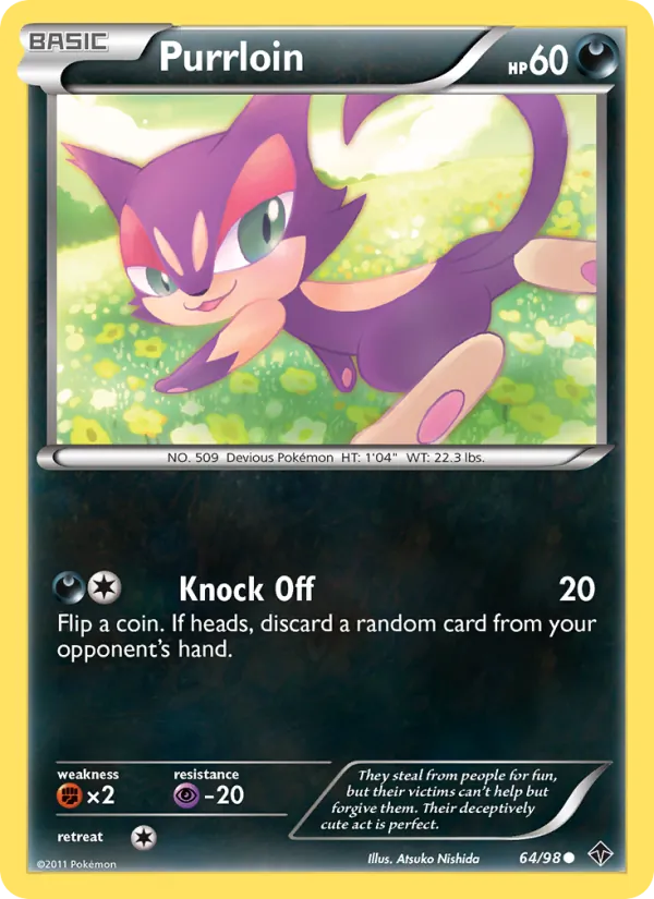 Purrloin — Emerging Powers #64 (Pokémon TCG card)