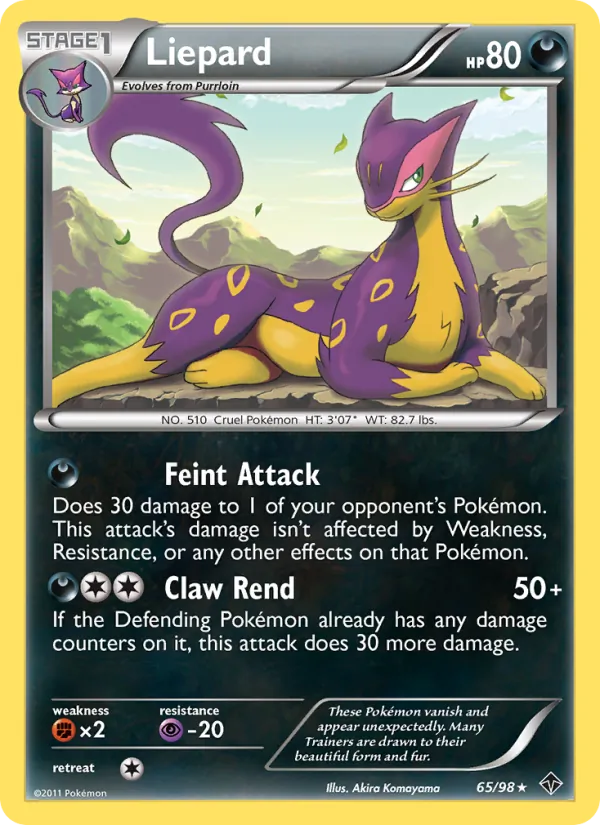 Liepard — Emerging Powers #65 (Pokémon TCG card)
