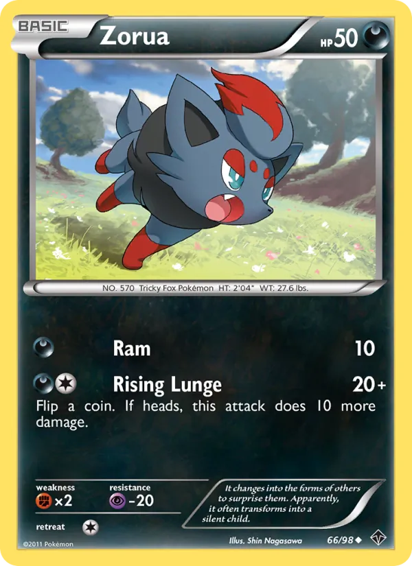 Zorua — Emerging Powers #66 (Pokémon TCG card)