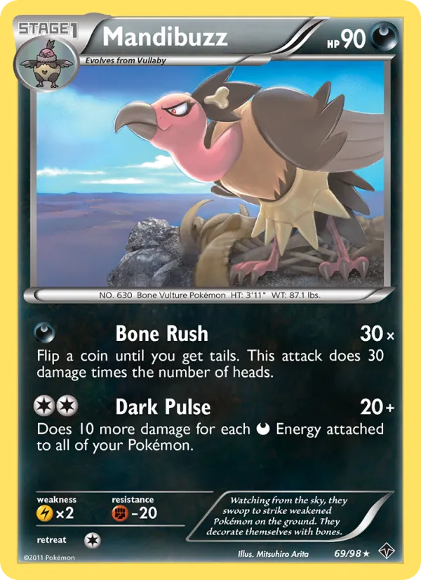 Mandibuzz — Emerging Powers #69 (Pokémon TCG card)