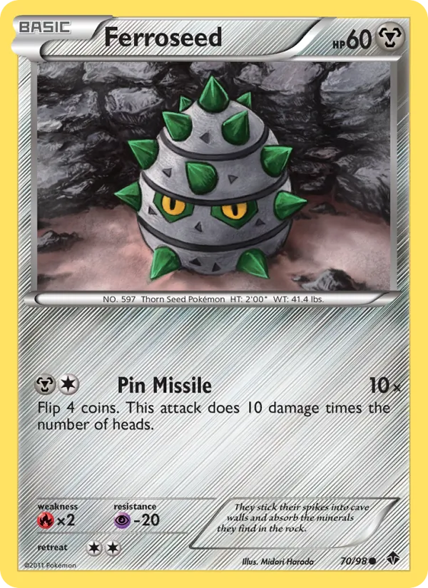 Ferroseed — Emerging Powers #70 (Pokémon TCG card)