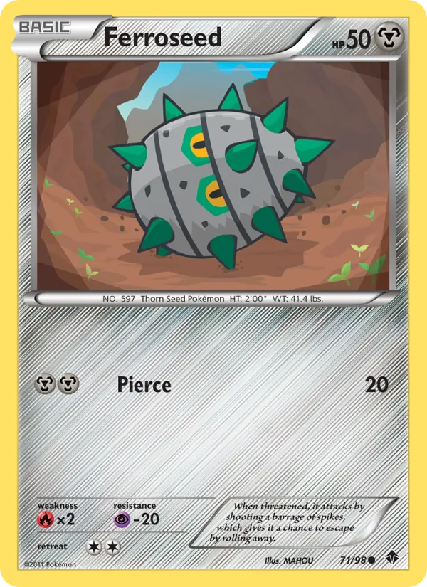 Ferroseed — Emerging Powers #71 (Pokémon TCG card)