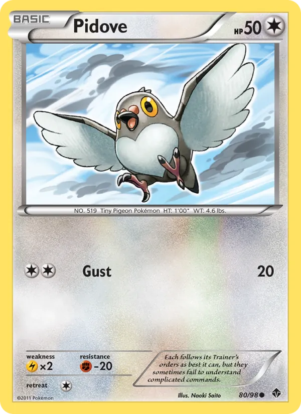 Pidove — Emerging Powers #80 (Pokémon TCG card)