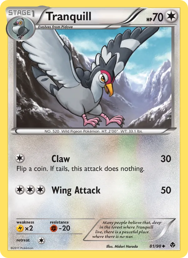 Tranquill — Emerging Powers #81 (Pokémon TCG card)