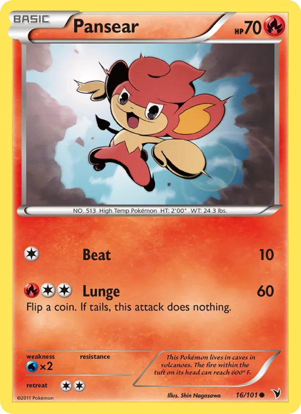 Pansear — Noble Victories #16 (Pokémon TCG card)