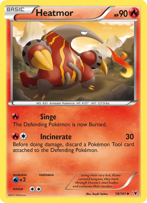 Heatmor — Noble Victories #18 (Pokémon TCG card)