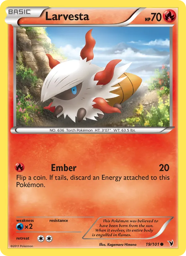 Larvesta — Noble Victories #19 (Pokémon TCG card)