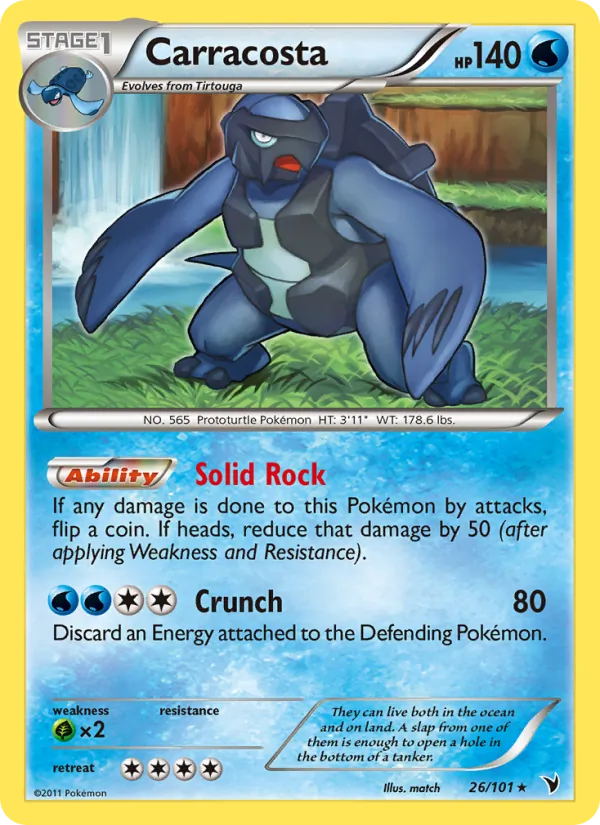 Carracosta — Noble Victories #26 (Pokémon TCG card)