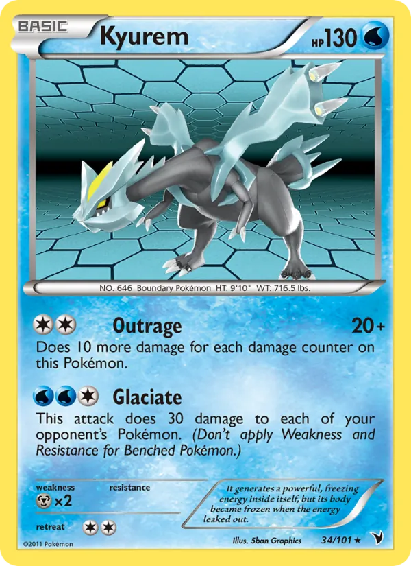 Kyurem — Noble Victories #34 (Pokémon TCG card)