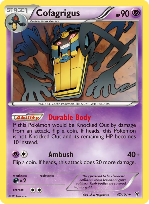 Cofagrigus — Noble Victories #47 (Pokémon TCG card)