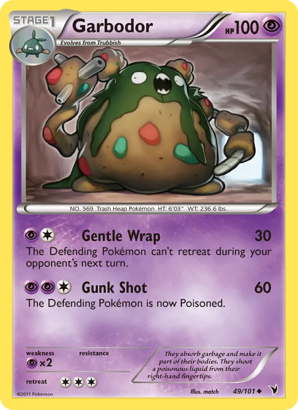 Garbodor — Noble Victories #49 (Pokémon TCG card)