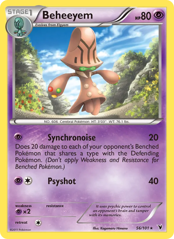Beheeyem — Noble Victories #56 (Pokémon TCG card)