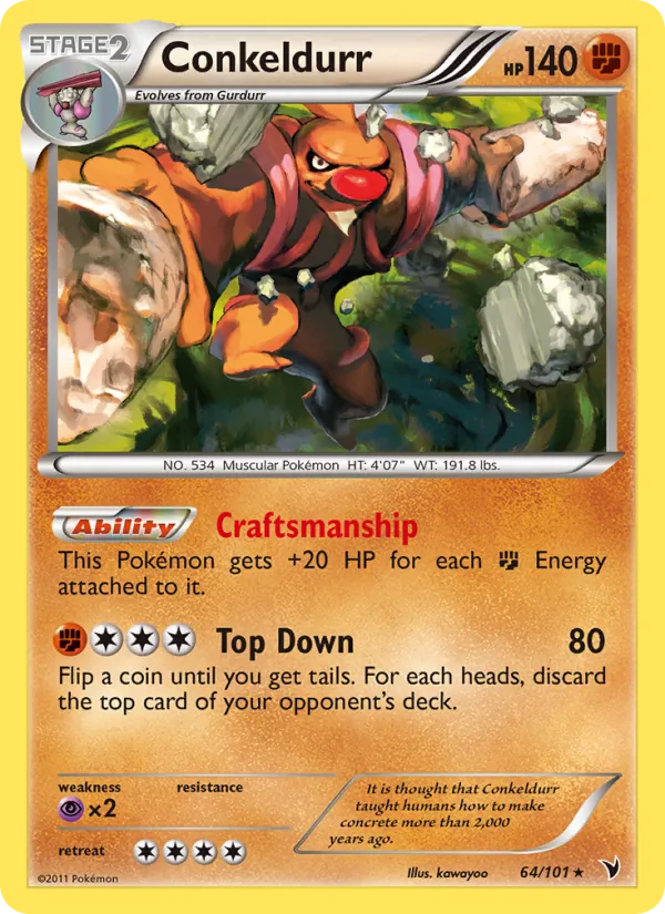 Conkeldurr — Noble Victories #64 (Pokémon TCG card)