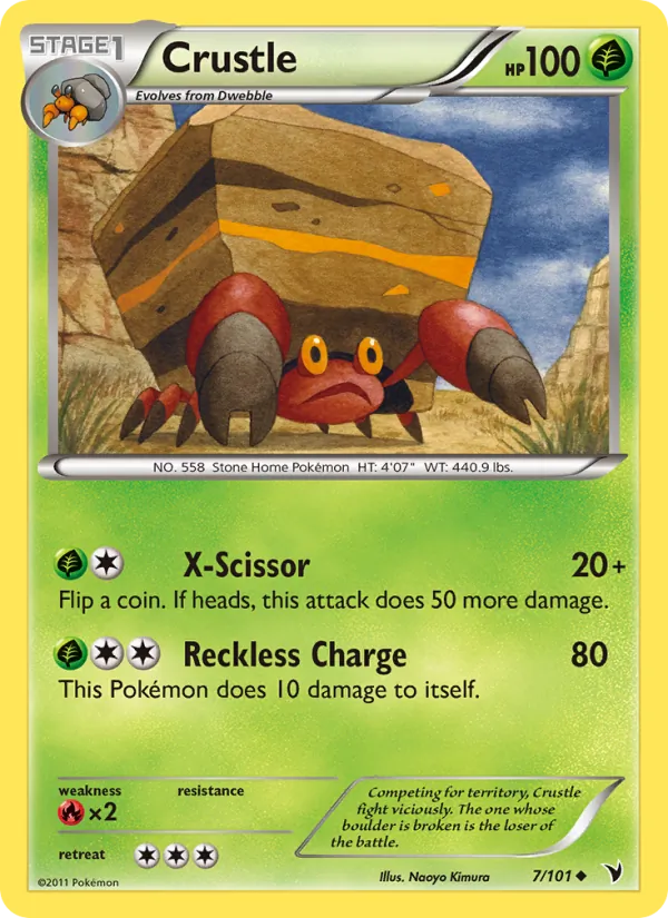 Crustle — Noble Victories #7 (Pokémon TCG card)