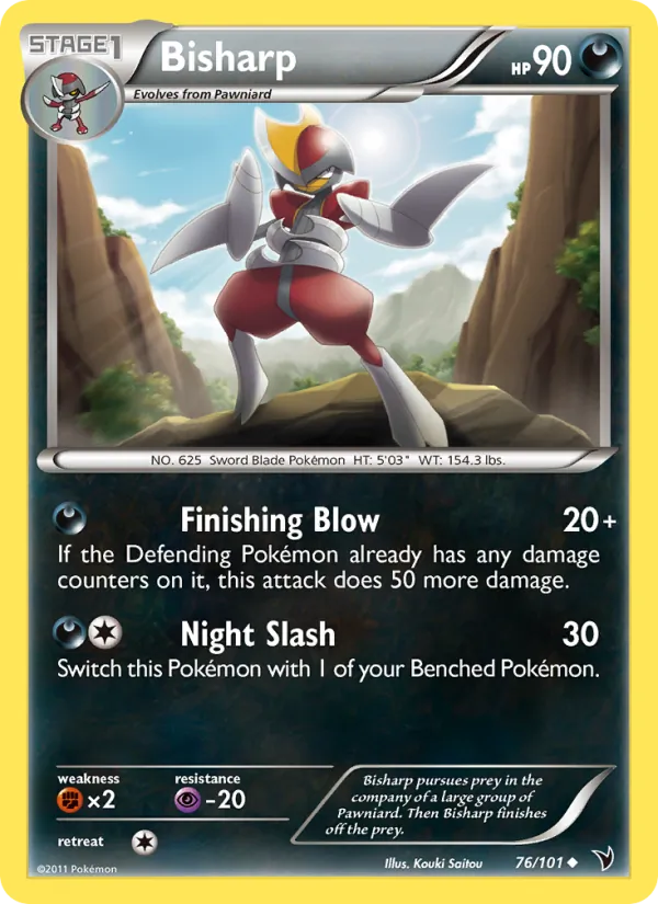 Bisharp — Noble Victories #76 (Pokémon TCG card)