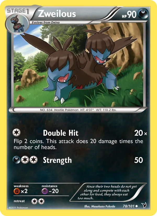 Zweilous — Noble Victories #78 (Pokémon TCG card)