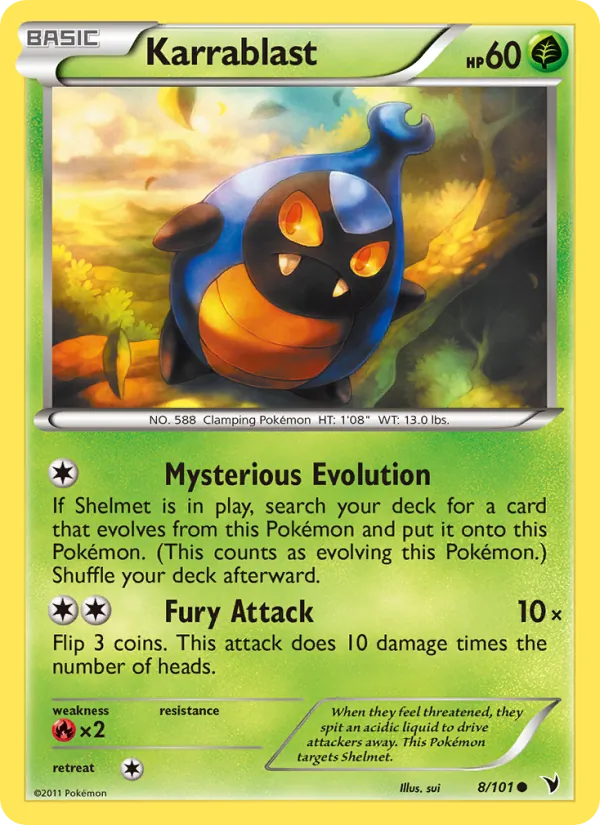 Karrablast — Noble Victories #8 (Pokémon TCG card)