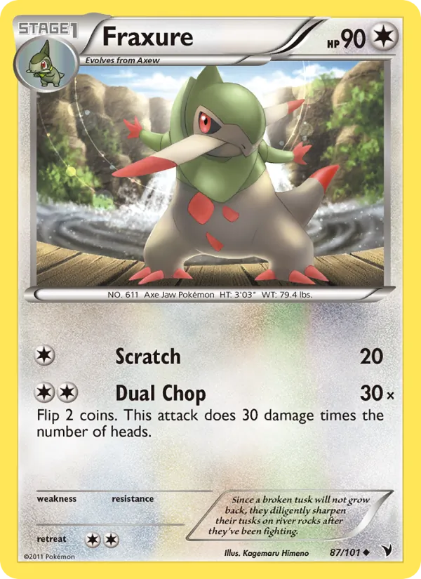 Fraxure — Noble Victories #87 (Pokémon TCG card)