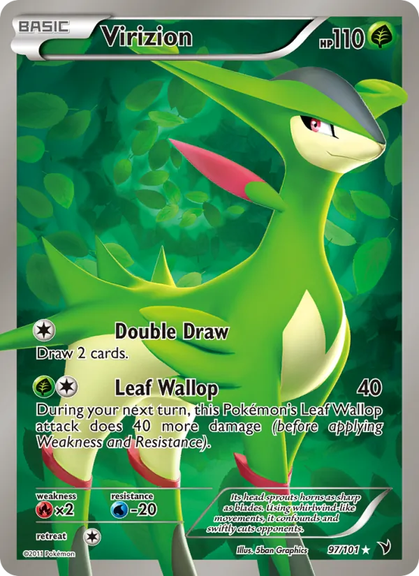 Virizion — Noble Victories #97 (Pokémon TCG card)