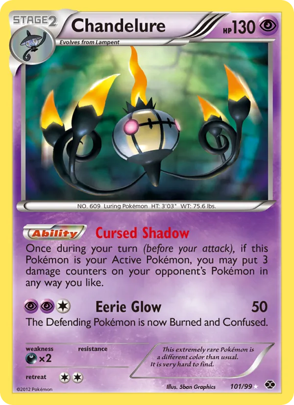 Chandelure — Next Destinies #101 (Pokémon TCG card)